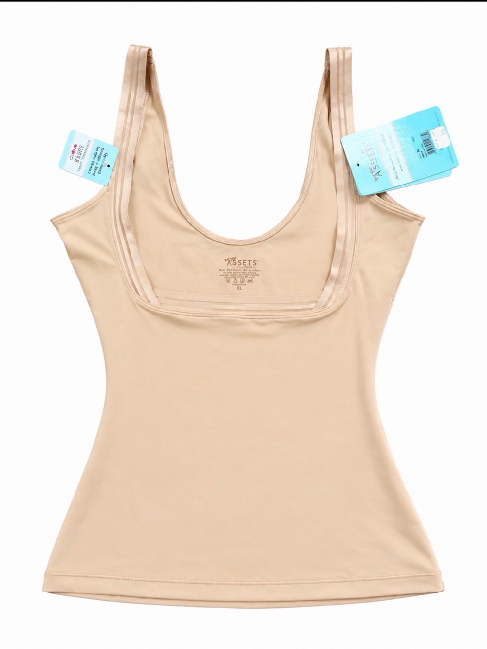 ASSETS by Sara Blakely Beige Scoop Neck Seamless Tank Sand XL New with tag